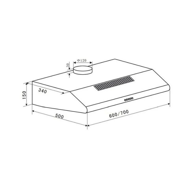 Máy hút mùi Eurosun EH-60CF19B 5 Máy hút mùi Eurosun EH-60CF19B - Ảnh 3