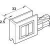 Miếng che cuối có tay nắm ( loại có khe kính ) Hafele 415.13.010