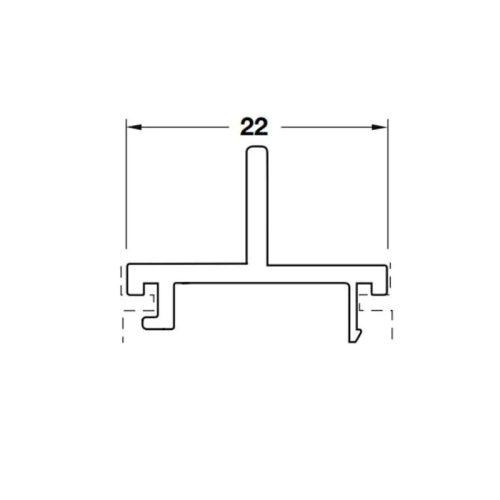 Nắp che thanh nhôm nối tường 3000mm Hafele 403.75.430