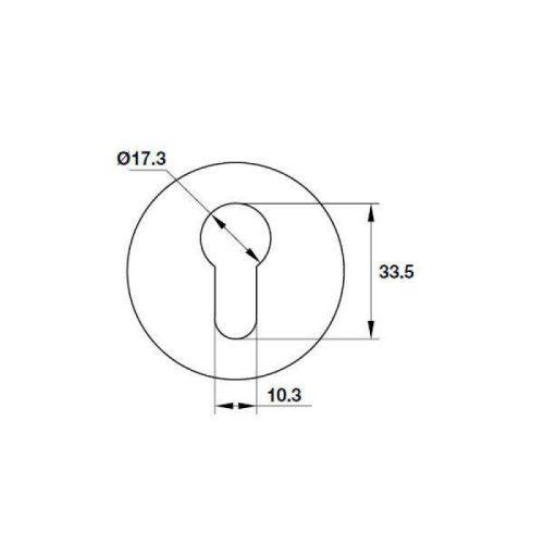 Nắp chụp ruột khóa Hafele 903.58.164 5 Kích thước của Nắp chụp ruột khóa Hafele 903.58.164
