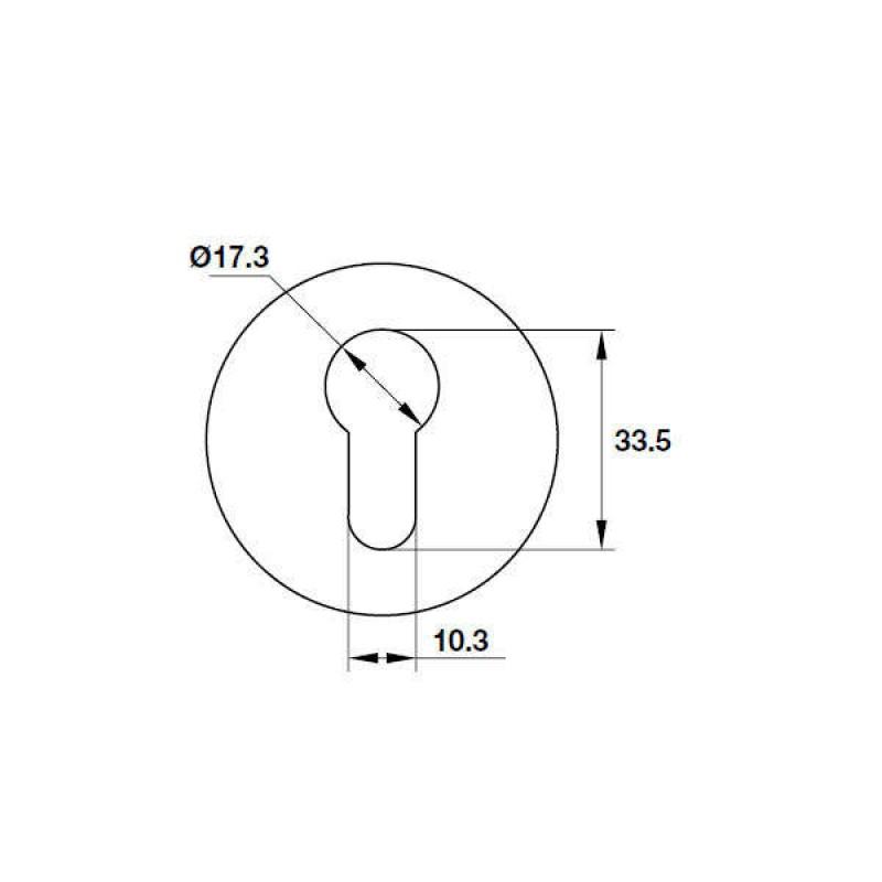 Nắp chụp ruột khóa Hafele 903.58.164 4 Kích thước của Nắp chụp ruột khóa Hafele 903.58.164