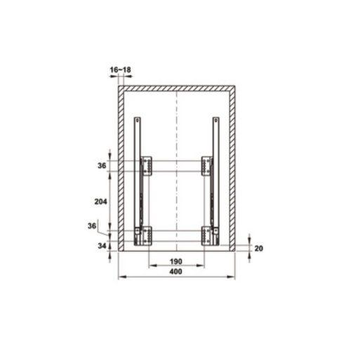 Thùng rác gắn cánh Cucina Viola 503.48.504 9 Thùng rác gắn cánh Cucina Viola 503.48.504