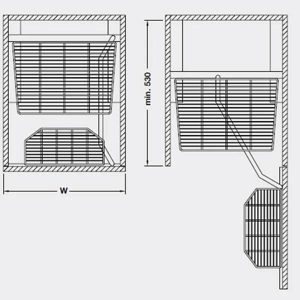 Phụ kiện tủ 6 tầng Milan Series-Hafele 549.91.173 4 Kích thước của Phụ kiện tủ 6 tầng Milan Series-Hafele 549.91.173