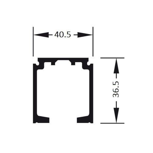 Ray trượt đơn dài 4000mm Hafele 941.62.761 5 Kích thước của Ray trượt đơn dài 4000mm Hafele 941.62.761