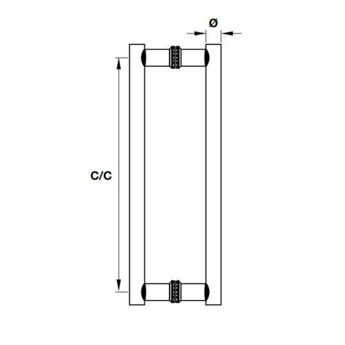 Tay nắm kéo đẩy chữ H 1200mm Hafele 903.01.846 5 Kích thước của Tay nắm kéo đẩy chữ H 1200mm Hafele 903.01.846