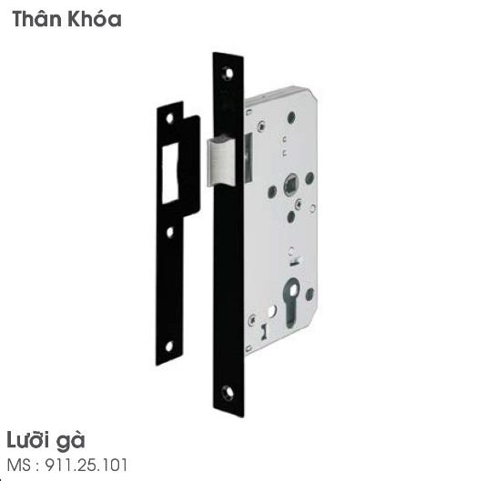 Thân khóa lưỡi gà C/C 72mm Hafele 911.25.101 3 Thân khóa lưỡi gà C/C 72mm Hafele 911.25.101