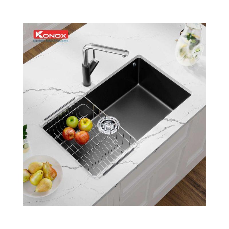 Chậu rửa bát Granite Naros 760S Black 4 Chậu rửa bát Granite Naros 760S Black