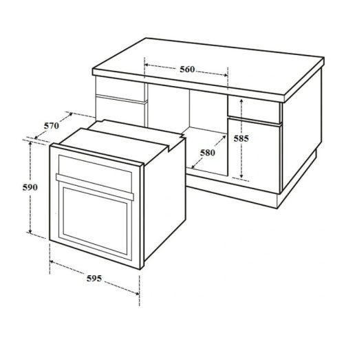 Lò nướng âm tủ Canzy CZ 09DL 5 Kích thước lò nướng âm tủ Canzy CZ 09DL