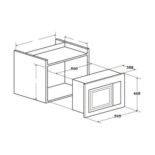 Lò vi sóng âm tủ Canzy CZ 28GS 5 Kích thước lò vi sóng âm tủ Canzy CZ 28GS