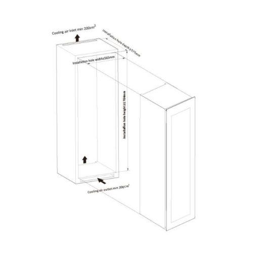 Thiết kế tủ bảo quản rượu âm tủ Malloca MWC-95BI