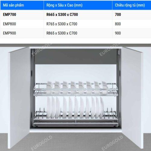 Giá bát nâng hạ điện Eurogold ESP9970 5 Kích thước giá bát nâng hạ điện Eurogold EMP700