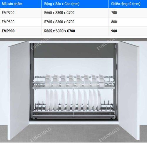 Giá bát nâng hạ điện Eurogold ESP9990 5 Kích thước giá bát nâng hạ điện Eurogold EMP900