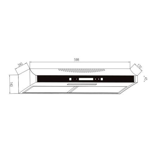 Máy hút mùi âm tủ Binova BI-23-GT-06 5 Kích thước máy hút mùi âm tủ Binova BI-23-GT-06
