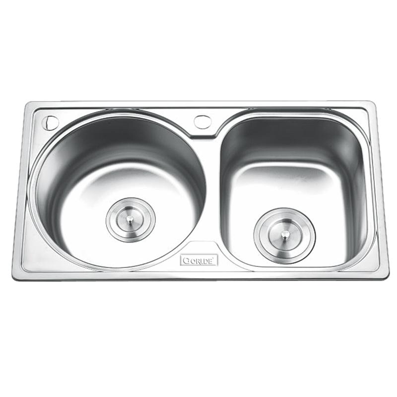 Chậu rửa bát inox 2 hố Gorlde GD-5012 3 Chậu rửa bát inox 2 hố Gorlde GD-5012