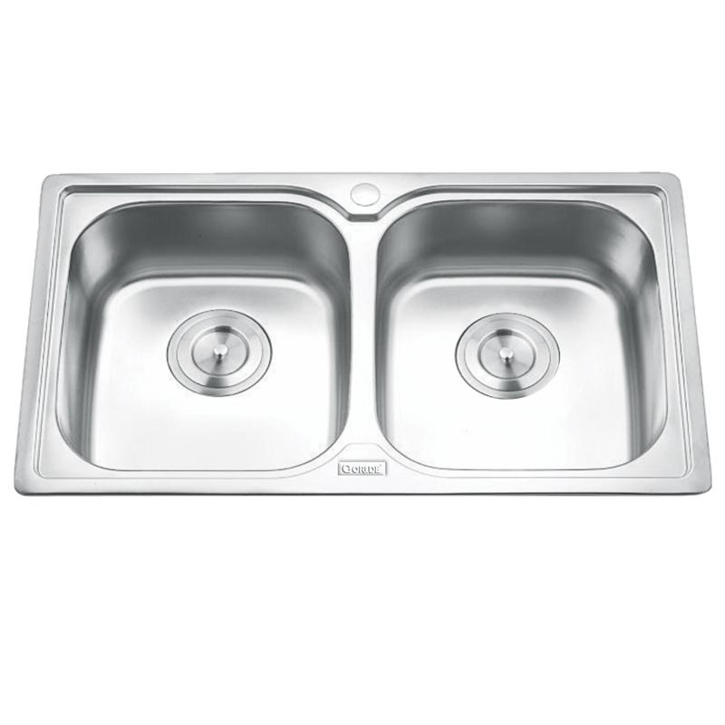 Chậu rửa bát inox 2 hố Gorlde GD-5212 3 Chậu rửa bát inox 2 hố Gorlde GD-5212