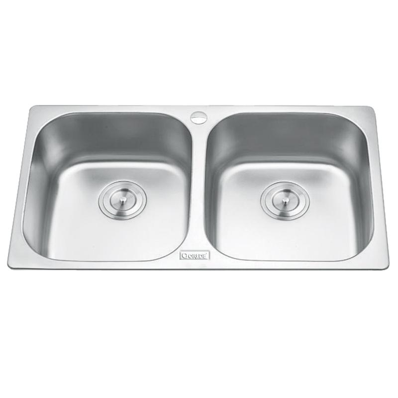 Chậu rửa bát inox 2 hố Gorlde GD-5304 3 Chậu rửa bát inox 2 hố Gorlde GD-5304