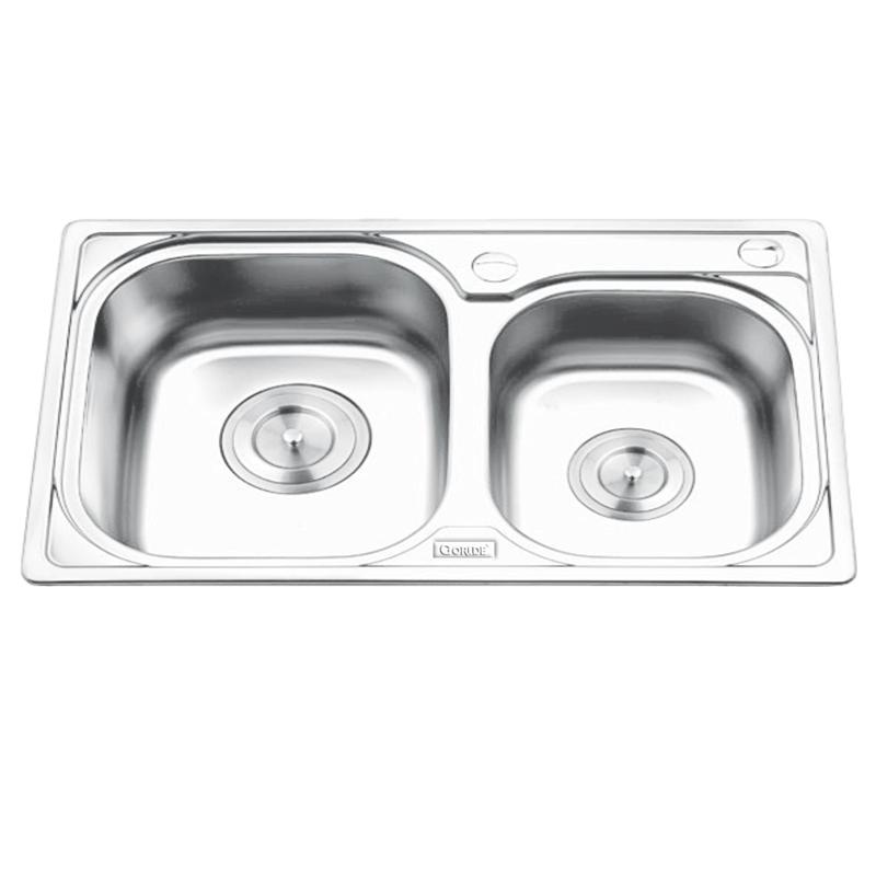 Chậu rửa bát inox 2 hố Gorlde GD-5502 3 Chậu rửa bát inox 2 hố Gorlde GD-5502