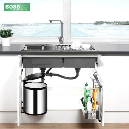 Thùng rác tròn gắn cánh tủ bếp BossEU BS114R 7 Ảnh thực tế thùng rác tròn gắn cánh tủ bếp BossEU BS114R