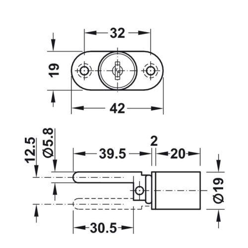 Khóa trung tâm Econo Hafele 234.99.240 6 Lắp đặt khóa trung tâm Econo Hafele 234.99.240