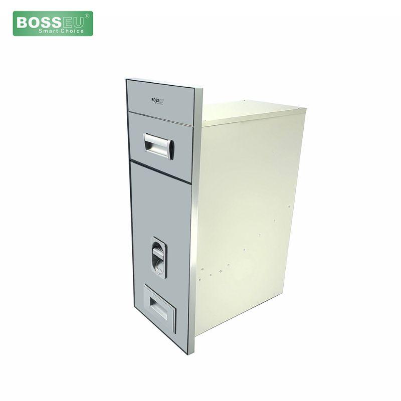 Thùng gạo gương nút nhấn BossEU BS250 Silver 3 Thùng gạo gương nút nhấn BossEU BS250 Silver
