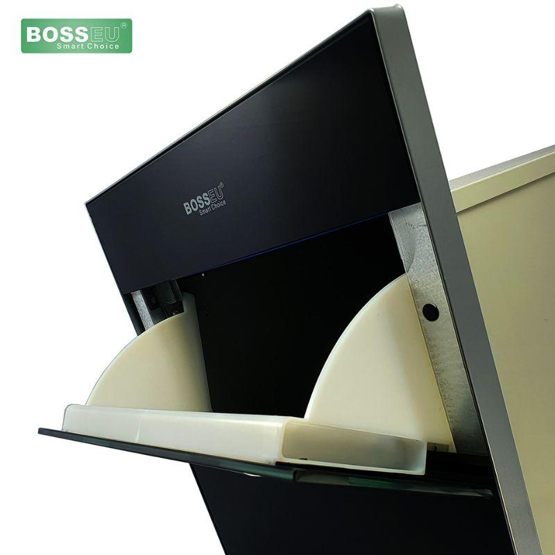 Thùng gạo gương nút nhấn BossEU BS300 Black 5 Vị trí đổ thùng gạo gương nút nhấn BossEU BS300 Black