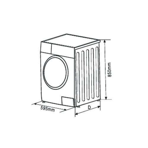 Máy giặt Brandt 12kg WFB124QWA cửa trước 7 Kích thước máy giặt Brandt 12kg WFB124QWA cửa trước