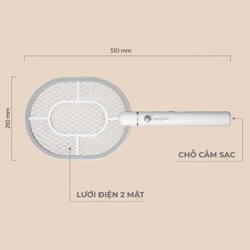Kích thước vợt muỗi Hawonkoo MSH-021-W