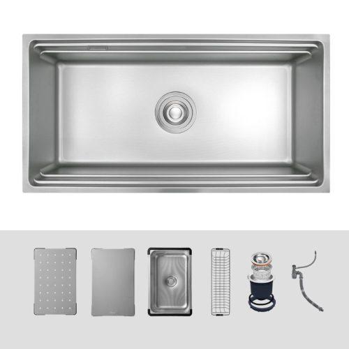 Ảnh chậu rửa bát 1 hố Kluger KWU8161FS-S86 Plus