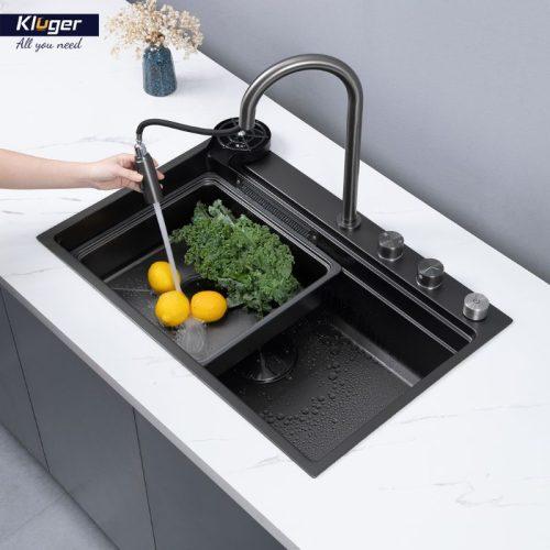 Chậu rửa bát 1 hố Kluger KWF8161FB-S76W Plus 8 Ảnh thực tế chậu rửa bát 1 hố Kluger KWF8161FB-S76W Plus