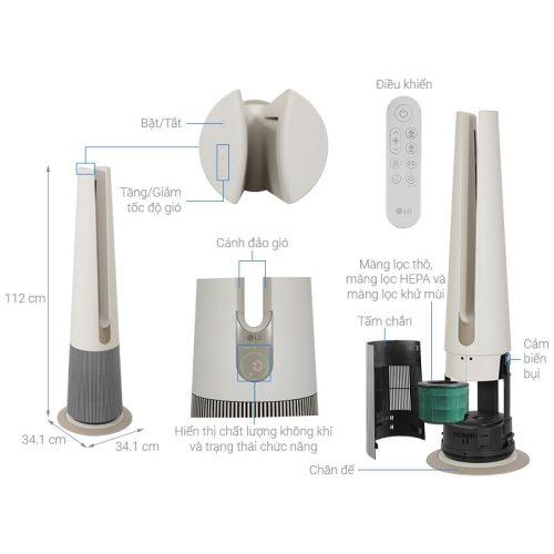 Chi tiết máy lọc không khí LG FS15GPBK0.ABAE