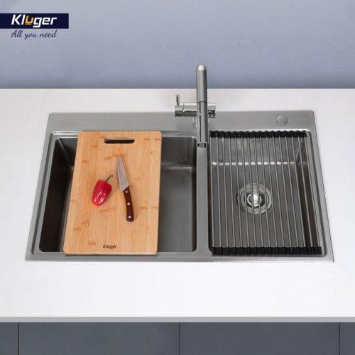 Hình ảnh chậu rửa bát 2 hố Kluger KW8211S-S84