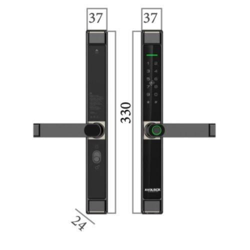 Khóa thông minh Avolock AN-394-B 7 Kích thước khóa thông minh Avolock AN-394-B