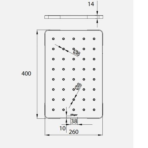 Thớt inox Kluger KCB-131FS 9 Kích thước thớt inox Kluger KCB-131FS