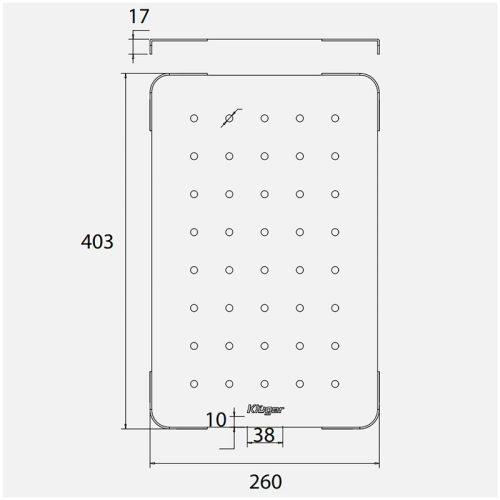 Thớt inox Kluger KCB-132FS 9 Kích thước thớt inox Kluger KCB-132FS