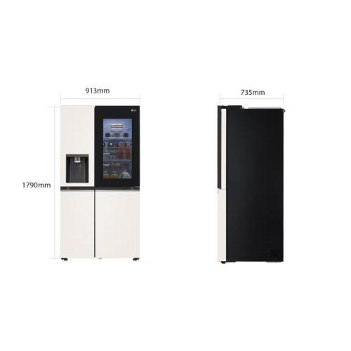 Kích thước tủ lạnh LG Inverter 635L GR-X257BG ALBPEVN