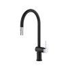 Vòi rửa bát nóng lạnh Konox Resta Black có dây rút