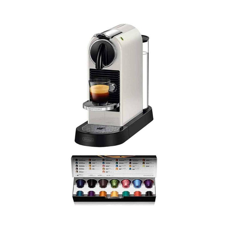 Máy pha cafe viên nén DeLonghi EN167.W Citiz 5 Ảnh máy pha cafe viên nén DeLonghi EN167.W Citiz