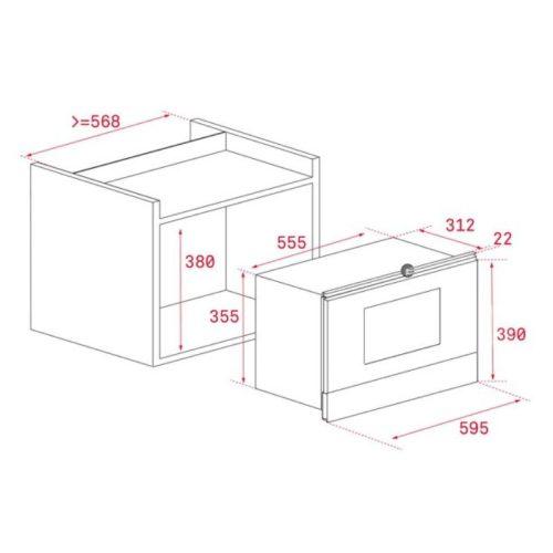 Lò vi sóng kết hợp nướng Teka MAESTRO ML 8220 BIS L BK 112030001 5 Kích thước lò vi sóng kết hợp nướng Teka MAESTRO ML 8220 BIS L BK 112030001