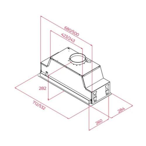 Máy hút mùi âm tủ Teka MAESTRO GFL 77760 EOS IX 113100008 9 Kích thước máy hút mùi âm tủ Teka MAESTRO GFL 77760 EOS IX 113100008