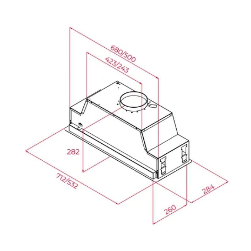 Máy hút mùi âm tủ Teka MAESTRO GFL 77760 EOS IX 113100008 6 Kích thước máy hút mùi âm tủ Teka MAESTRO GFL 77760 EOS IX 113100008