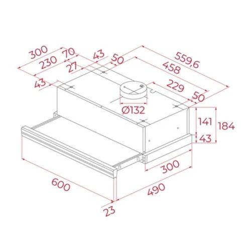 Máy hút mùi âm tủ Teka TOTAL CNL 6415 40436810 7 kich thuoc may hut mui am tu teka total cnl 6415 40436810