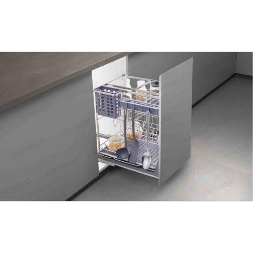 Giá đựng chai lọ gia vị dao thớt nan dẹt GrandX XK.25S2 5 Ảnh giá đựng chai lọ gia vị dao thớt nan dẹt GrandX XK.25S2