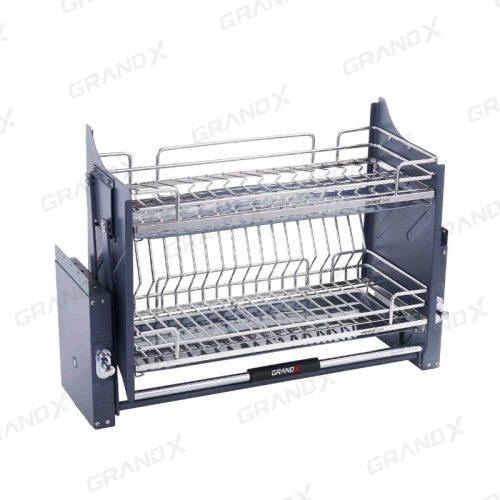 Giá bát đĩa nâng hạ nan Oval SUS304 Grandx XL.80M2