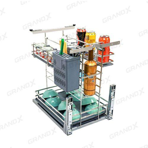 Giá dao thớt gia vị nan oval GrandX XK.30M2