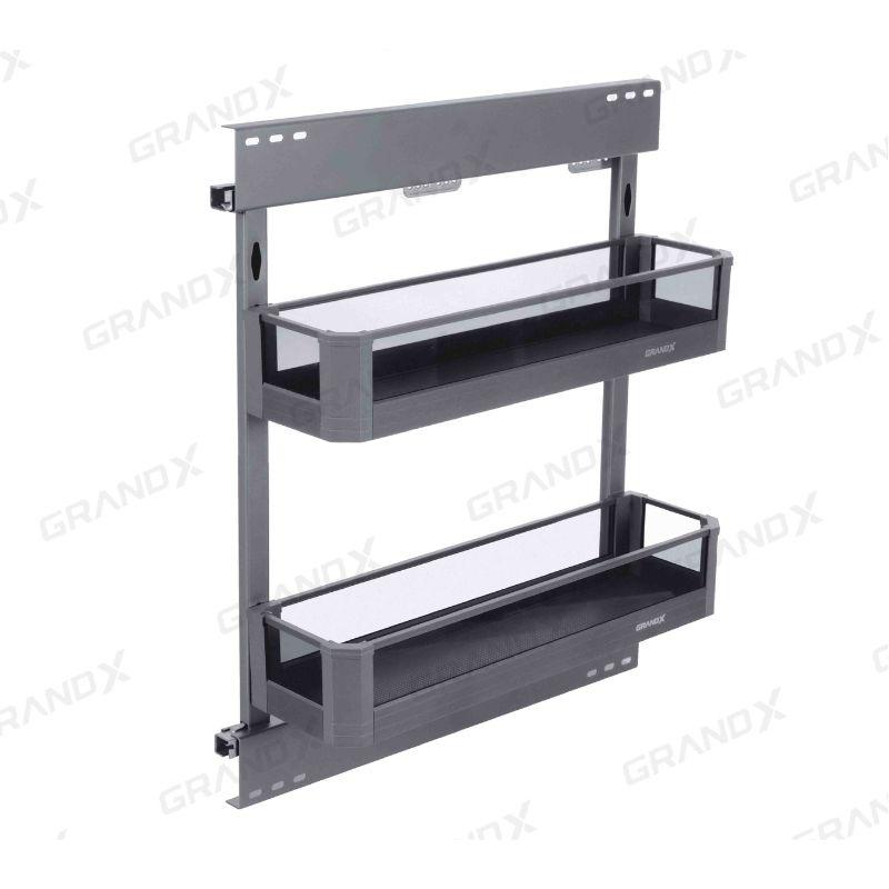 Kệ đựng chất tẩy rửa nhôm vách kính Grandx XU.200G 3 Kệ đựng chất tẩy rửa nhôm vách kính Grandx XU.200G