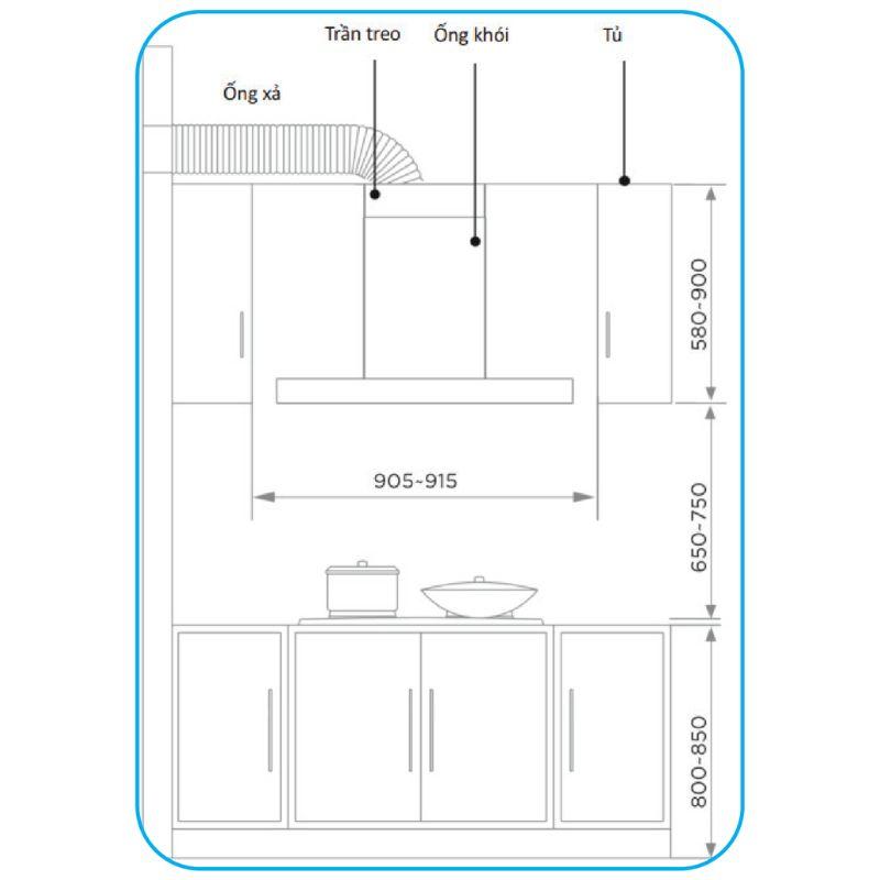 Máy hút mùi Midea MH90B82ET21BG-VN 5 Máy hút mùi Midea MH90B82ET21BG-VN - Ảnh 4