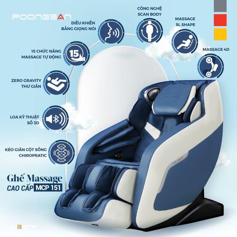 Ghế massage Poongsan MCP-151 5 Ghế massage Poongsan MCP-151 - Ảnh 3
