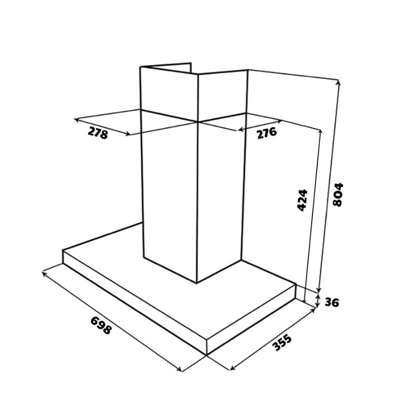 Máy hút mùi áp tường GrandX GX H70T78B 4 Máy hút mùi áp tường GrandX GX H70T78B - Ảnh 2