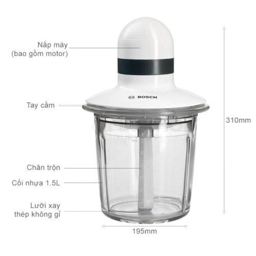 Máy xay thịt Bosch 1.5L MMR15A1 7 kich thuoc may xay thit bosch 1 5l mmr15a1