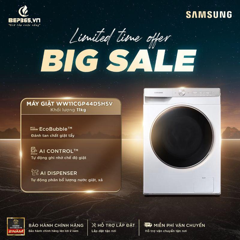 Máy Giặt Samsung Inverter 11 Kg WW11CGP44DSHSV cửa trước 3 Máy Giặt Samsung Inverter 11 Kg WW11CGP44DSHSV cửa trước